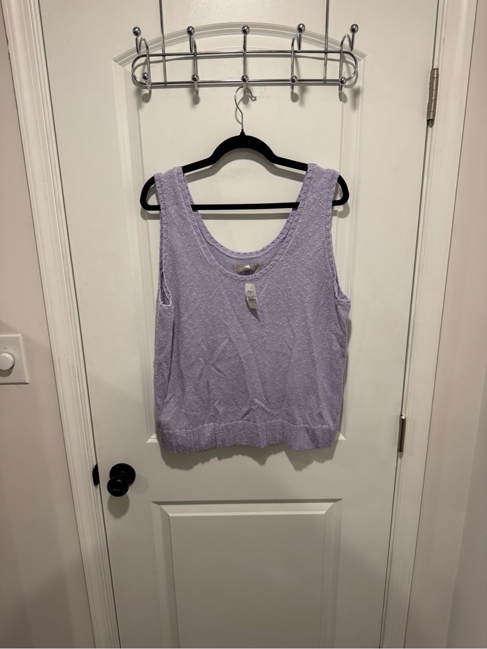 LOFT Lilac Knit Scoop Neck Tank Top